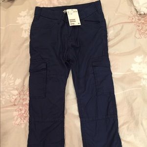 H&M 4-5Y Boys Cargo Pants - Navy (New)